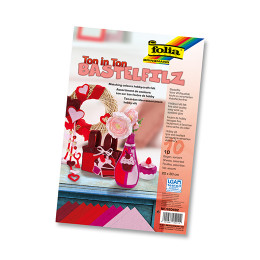 Набор фетра Folia, красные оттенки, 10 листов 20х30 см