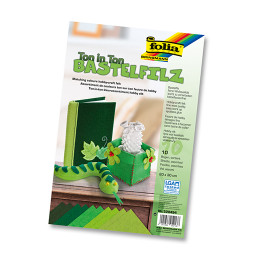 Набор фетра Folia, зеленые оттенки, 10 листов 20х30 см
