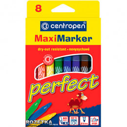 Набір фломастерів "Perfect maxi" Centropen, 8 кольорів