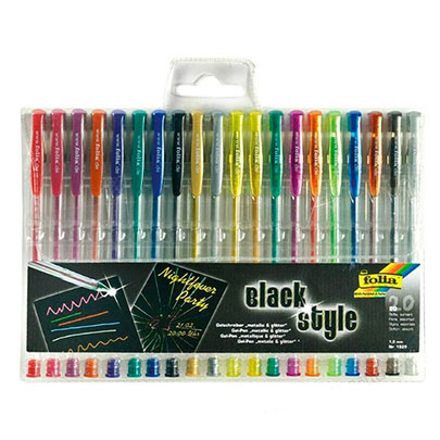 Набор гелевых ручек Folia Gel-Pens Glitter + Metallic, 20 шт
