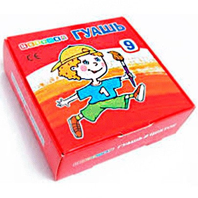 Набор гуашевых красок Цветик, 9х20 мл