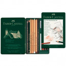 Набор художественный Pitt Monochrome Set, металлическая коробка, 12 предметов