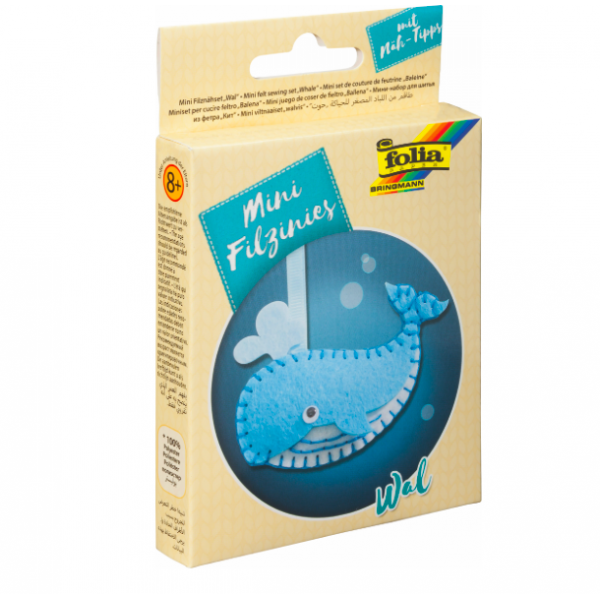 Набір з фетру для пошиття міні фігурки, Folia "Mini felt sewing sets", Кіт