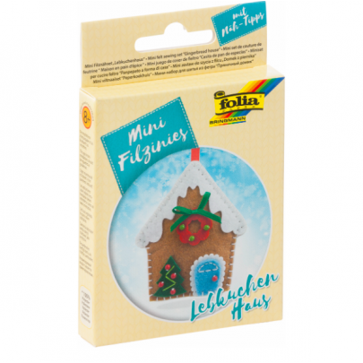 Набор из фетра для пошива мини фигурки, Folia Mini felt sewing sets, Рождественский домик