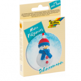 Набір з фетру для пошиття міні фігурки, Folia "Mini felt sewing sets", Сніговик