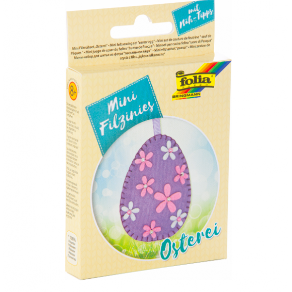 Набор из фетра для пошива мини фигурки, Folia "Mini felt sewing sets", Яйцо пасхальное