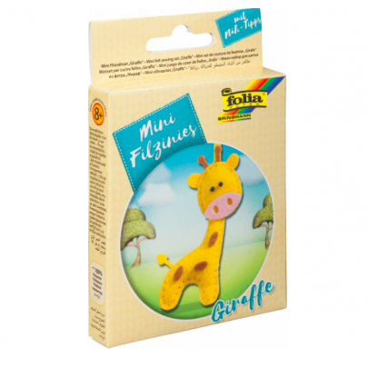 Набор из фетра для пошива мини фигурки, Folia Mini felt sewing sets, Жираф