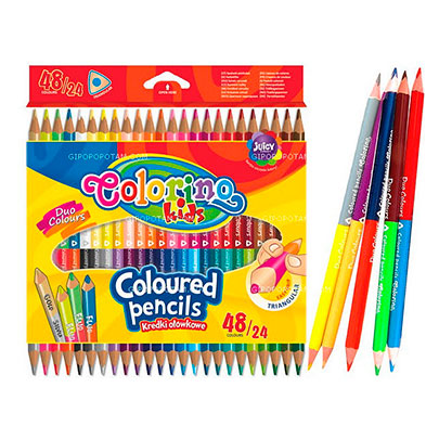 Набор карандашей цветные треугольные Colorino, 24/48 цв.