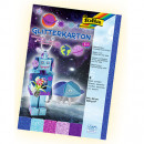 Набор картона с блестками Folia Glitter Board 300г, Ice