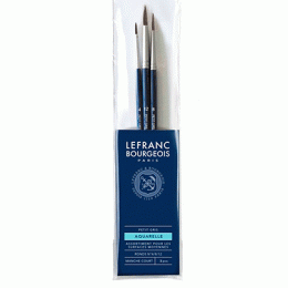 Набір пензлів для акварелі Lefranc Fine Squirrel Brashes, 3шт (№ 4,8,12)