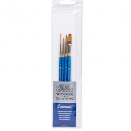 Набір пензлів з синтетичного ворсу Winsor Ser. Cotman Brushes 4, 4 шт