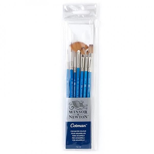 Набір пензлів з синтетичного ворсу Winsor Ser. Cotman Brushes 7, 7шт