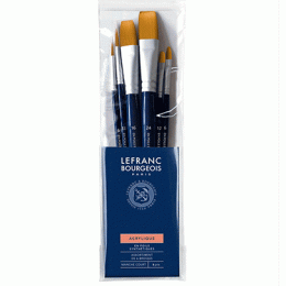 Набір пензлів Lefranc Fine Synthetic Brushes Set, синтетика, 6 шт