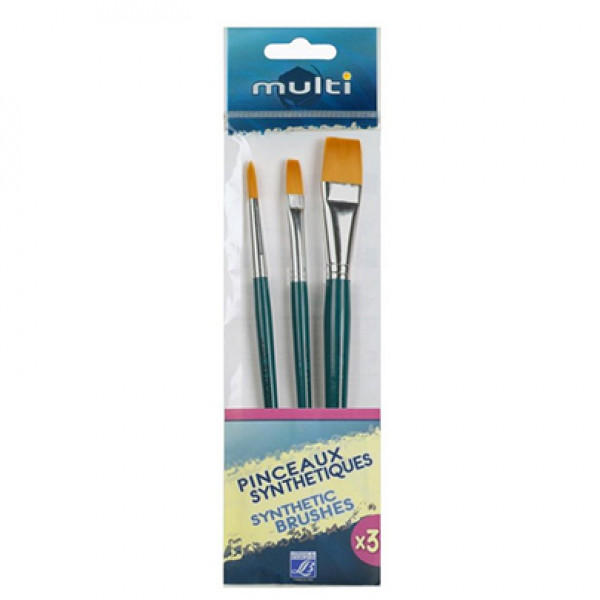 Набір пензлів синтетика MULTI Set, 3 шт