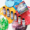 Набор красок для создания эффекта жидкий акрил, Cadence Pouring effect medium, 6 шт