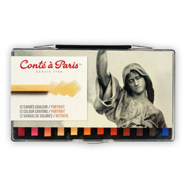 Набор пастели цветной Conte Colour carres assorted (Портрет, 12 шт)