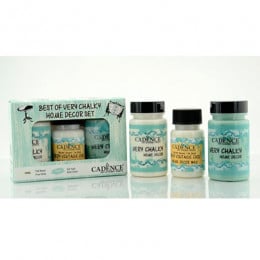 Набор винтажных красок Cadence Very Chalky Home Decor №01: CH02+CH24 + воск