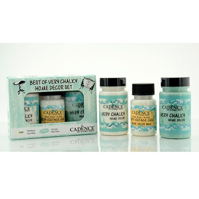 Набор винтажных красок Cadence Very Chalky Home Decor №01: CH02+CH24 + воск