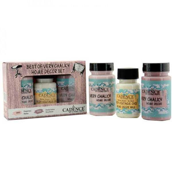 Набор винтажных красок Cadence Very Chalky Home Decor №06: CH13+CH11 + воск