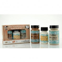 Набор винтажных красок Cadence Very Chalky Home Decor №09: CH33+CH34 + воск