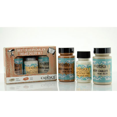 Набор винтажных красок Cadence Very Chalky Home Decor №09: CH33+CH34 + воск