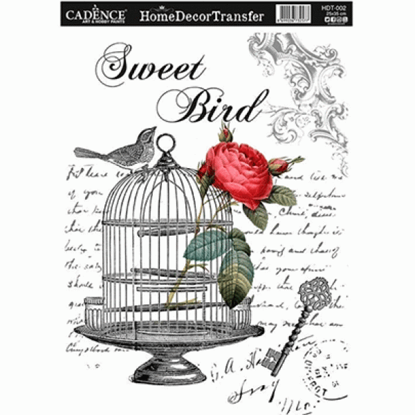 Натирання чорно-біле Cadence Home Decor Transfer, 25х35 см, HDT-002