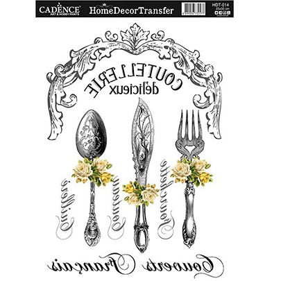 Натирки черно-белые Cadence Home Decor Transfer, 25х35 см, HDT-014