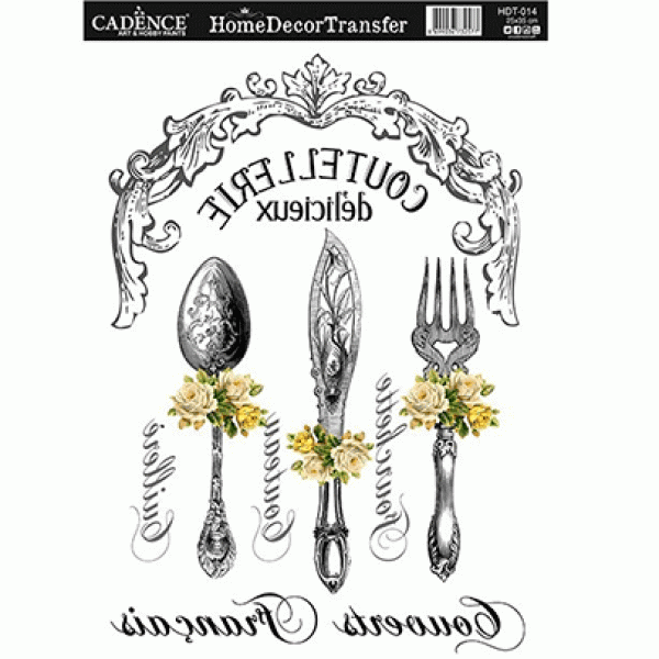 Натирання чорно-біле Cadence Home Decor Transfer, 25х35 см, HDT-014