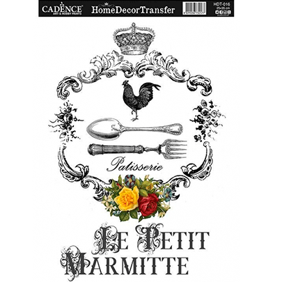 Натирки черно-белые Cadence Home Decor Transfer, 25х35 см, HDT-016