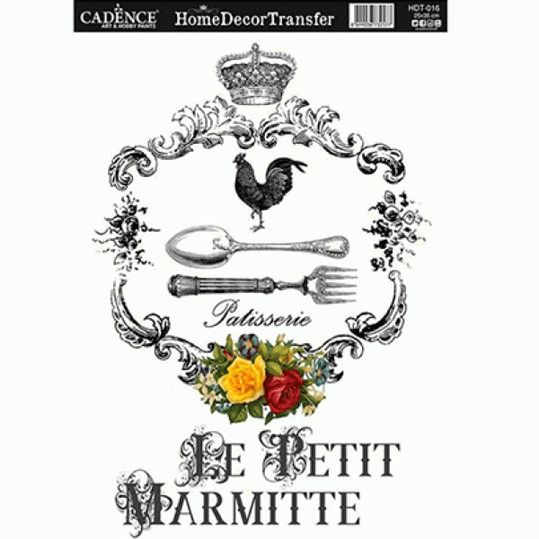 Натирання чорно-біле Cadence Home Decor Transfer, 25х35 см, HDT-016