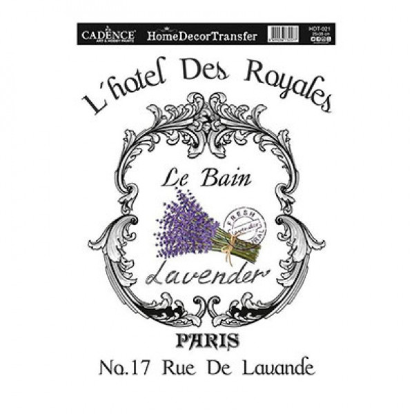 Натирки черно-белые Cadence Home Decor Transfer, 25х35 см, HDT-021