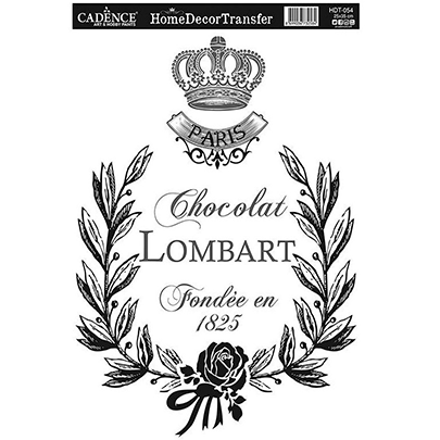 Натирки черно-белые Cadence Home Decor Transfer, 25х35 см, HDT-054