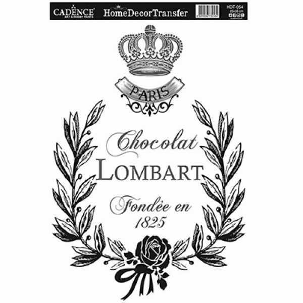 Натирання чорно-біле Cadence Home Decor Transfer, 25х35 см, HDT-054