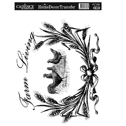 Натирки черно-белые Cadence Home Decor Transfer, 25х35 см, HDT-059