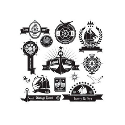 Натирки черно-белые винтаж Cadence Rub On Transfers Blac Vintage, 17х25 см, R-041