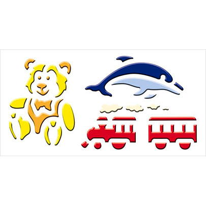Объемный трафарет Deco 3D Stencil, 30 x 15 см, Child collection