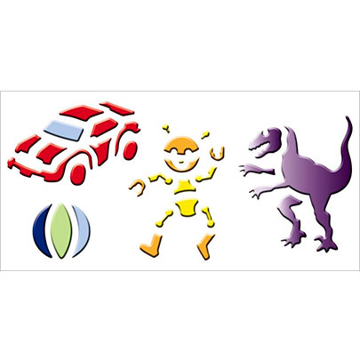 Объемный трафарет Deco 3D Stencil, 30 x 15 см, Little boy collection