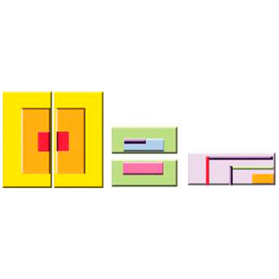 Объемный трафарет Deco 3D Stencil, 30 x 15 см, Rectangular pattern