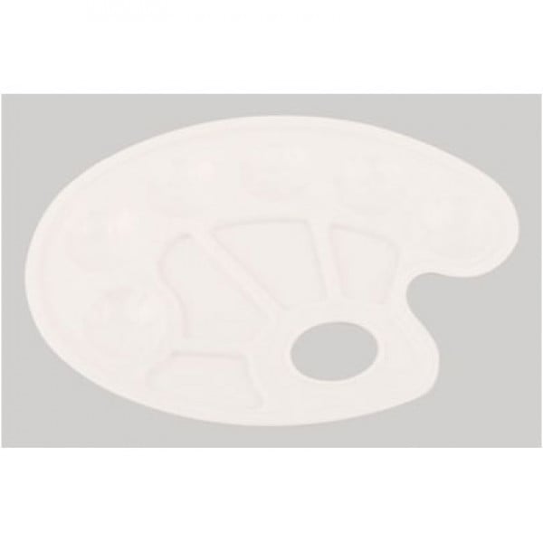 Палітра пластикова овальна DKArt & Craft, з лунками, 17х23,5 см