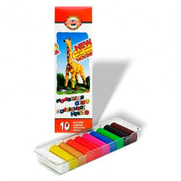 Плаcтілін Koh-i-Noor "Жираф", 200г, 10 кольорів