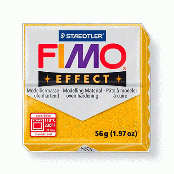 Полімерна глина Fimo Effect 56гр., № 112 Золота блискуча