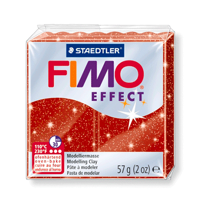 Полимерная глина Fimo Effect 56гр., № 202 красный металлик