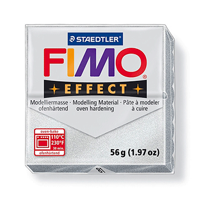 Полимерная глина Fimo Effect 56гр, №81 серебро