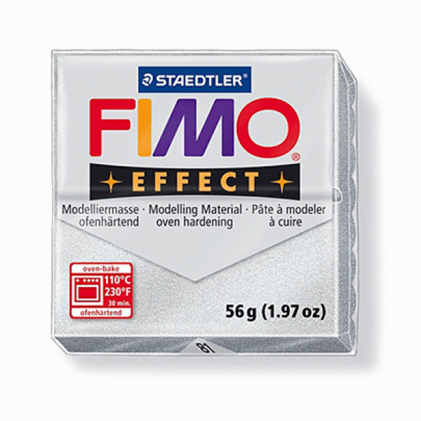 Полімерна глина Fimo Effect 56гр, №81 Срібна