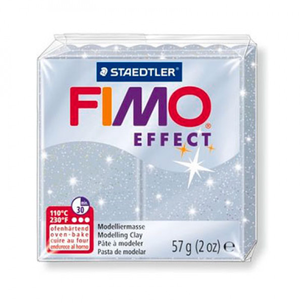 Полімерна глина Fimo Effect 56гр, №812 Срібна блискуча