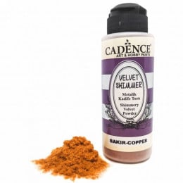 Пудра оксамитова перламутрова (флок) Cadence Velvet Powder Shimmer, 120 мл, (Copper) Мідна