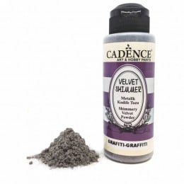Пудра оксамитова перламутрова (флок) Cadence Velvet Powder Shimmer, 120 мл, (Graphite) Графітова