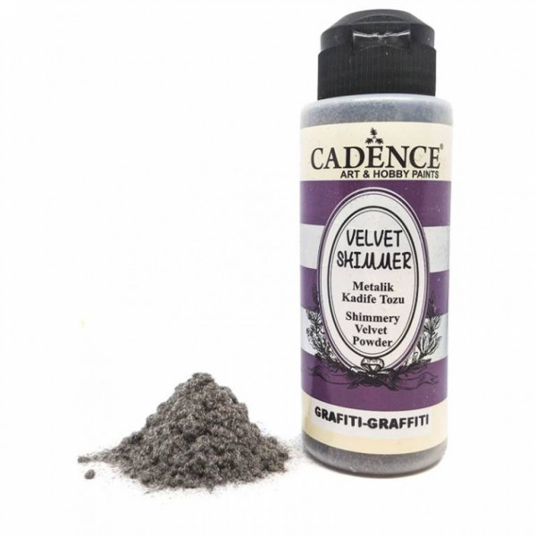 Пудра бархатная перламутровая (флок) Cadence Velvet Powder Shimmer, 120 мл, (Graphite) Графит