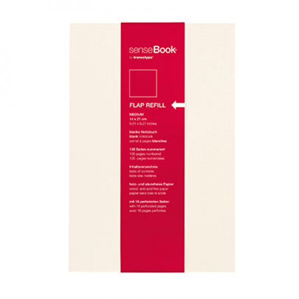Змінний блок для скетчбука Transotype Sense Book Flap + Refill чисті аркуші, 80 г/м2 14х21 см, 135 аркушів