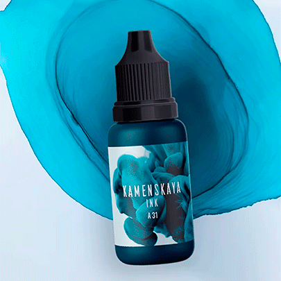 Спиртовые чернила Kamenskaya Ink, 15мл, Бирюзовый